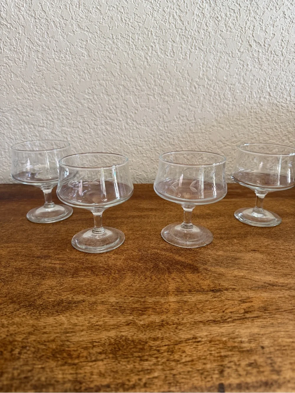 Princess House Heritage Brandy Sherbet Dessert Shrimp Glasses 4 Vintage Glass